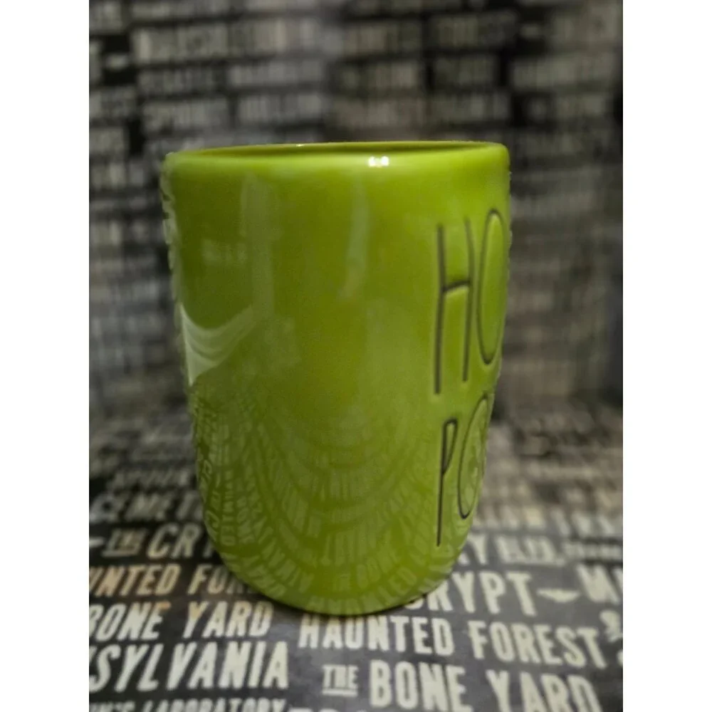NWT Rae Dunn Neon Green Hocus Pocus Coffee Mug Halloween